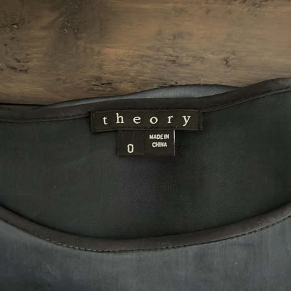 THEORY Blue Long Night Shirt W/Tie Size 0 - Picture 12 of 14